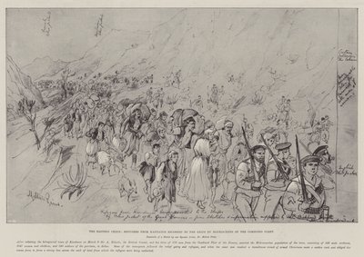 The Eastern Crisis, Refugees from Kandanos Escorted to the Ships by Bluejackets of the Combined Fleet by Melton Prior
